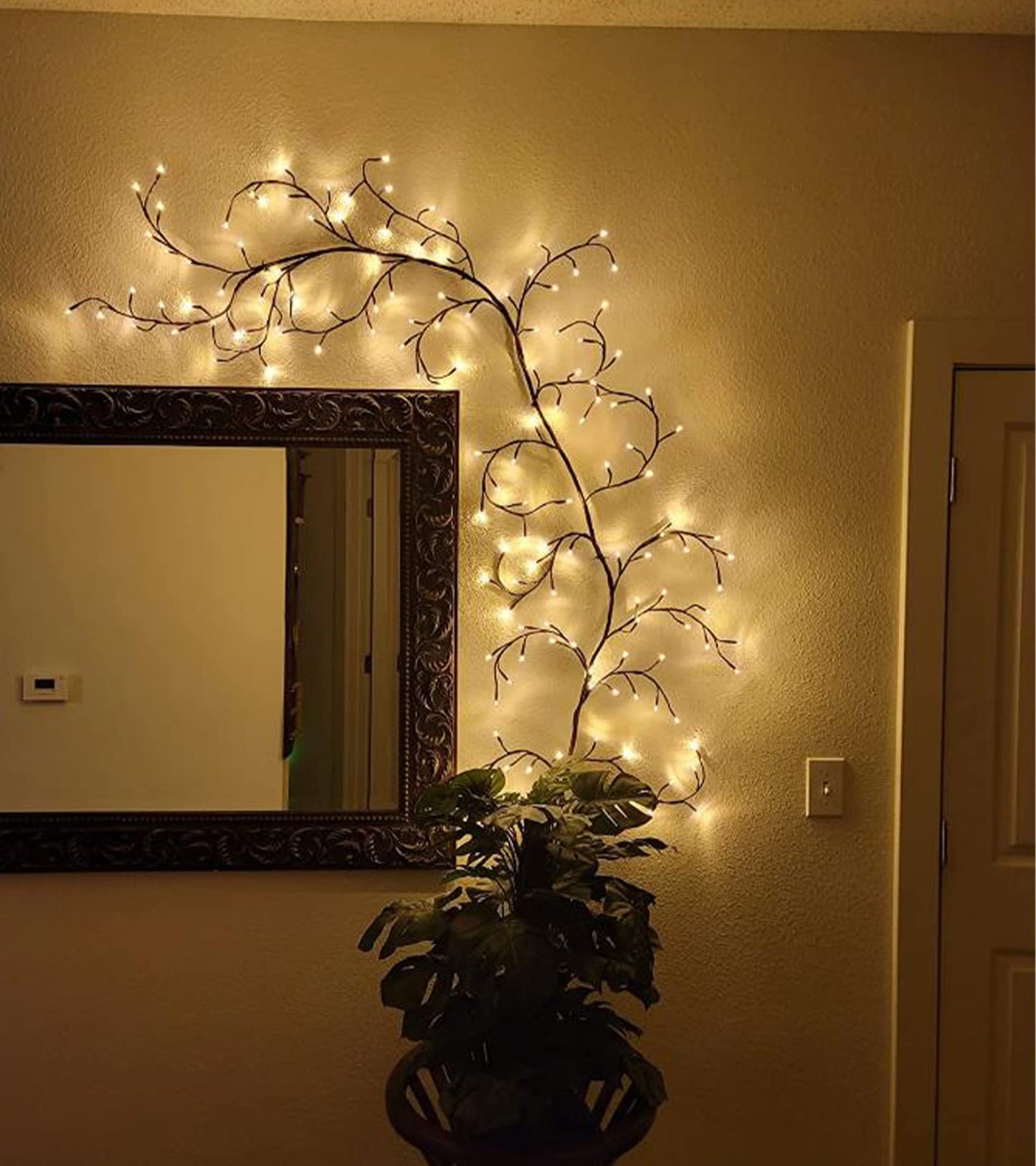 Vines for Home Decor with Remote Control On/Off Timmer Dim,7.5Ft Christmas Decorations Artificial Tree Branches with 144 LEDs Enchanted Willow Vine for Indoor Walls Bedroom Décor(1PCS)