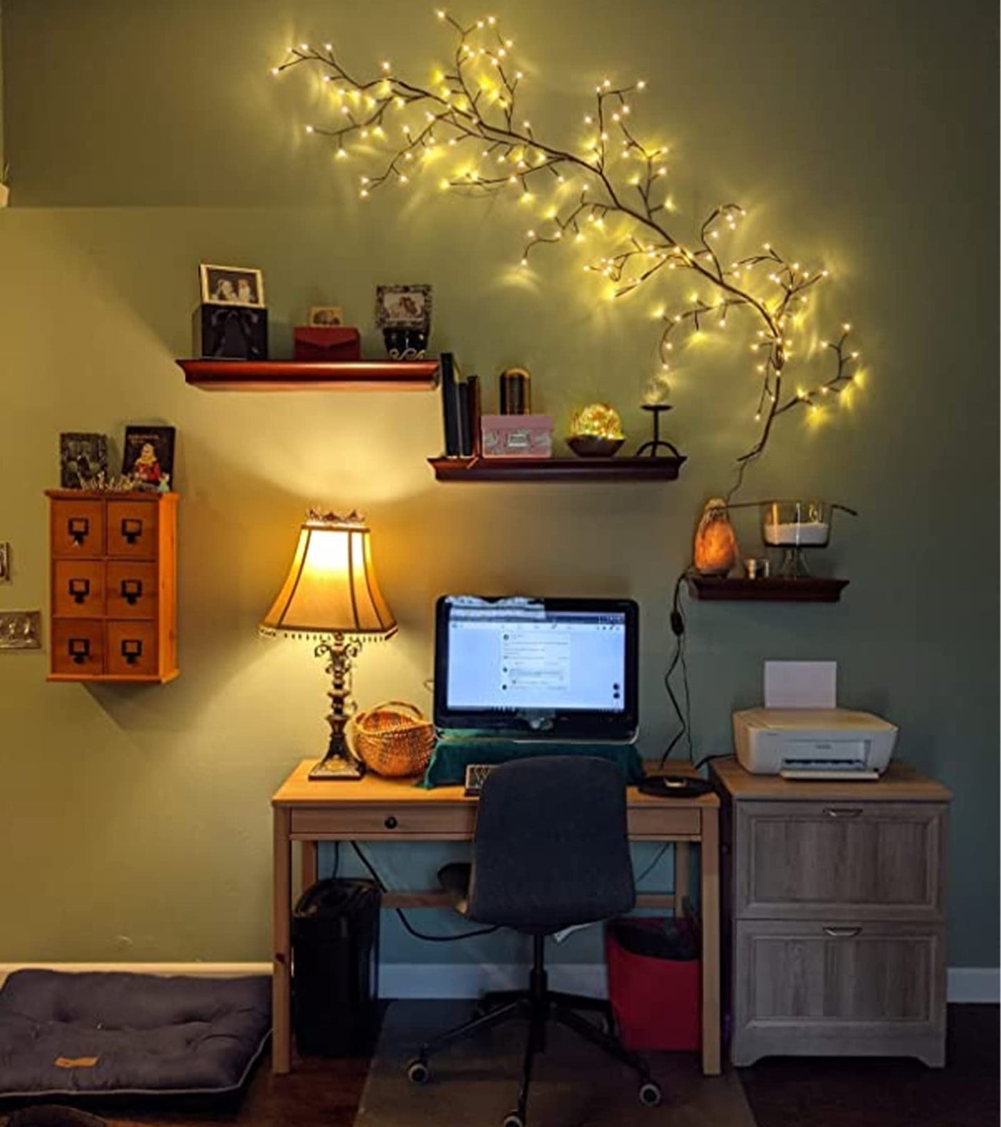 Vines for Home Decor with Remote Control On/Off Timmer Dim,7.5Ft Christmas Decorations Artificial Tree Branches with 144 LEDs Enchanted Willow Vine for Indoor Walls Bedroom Décor(1PCS)