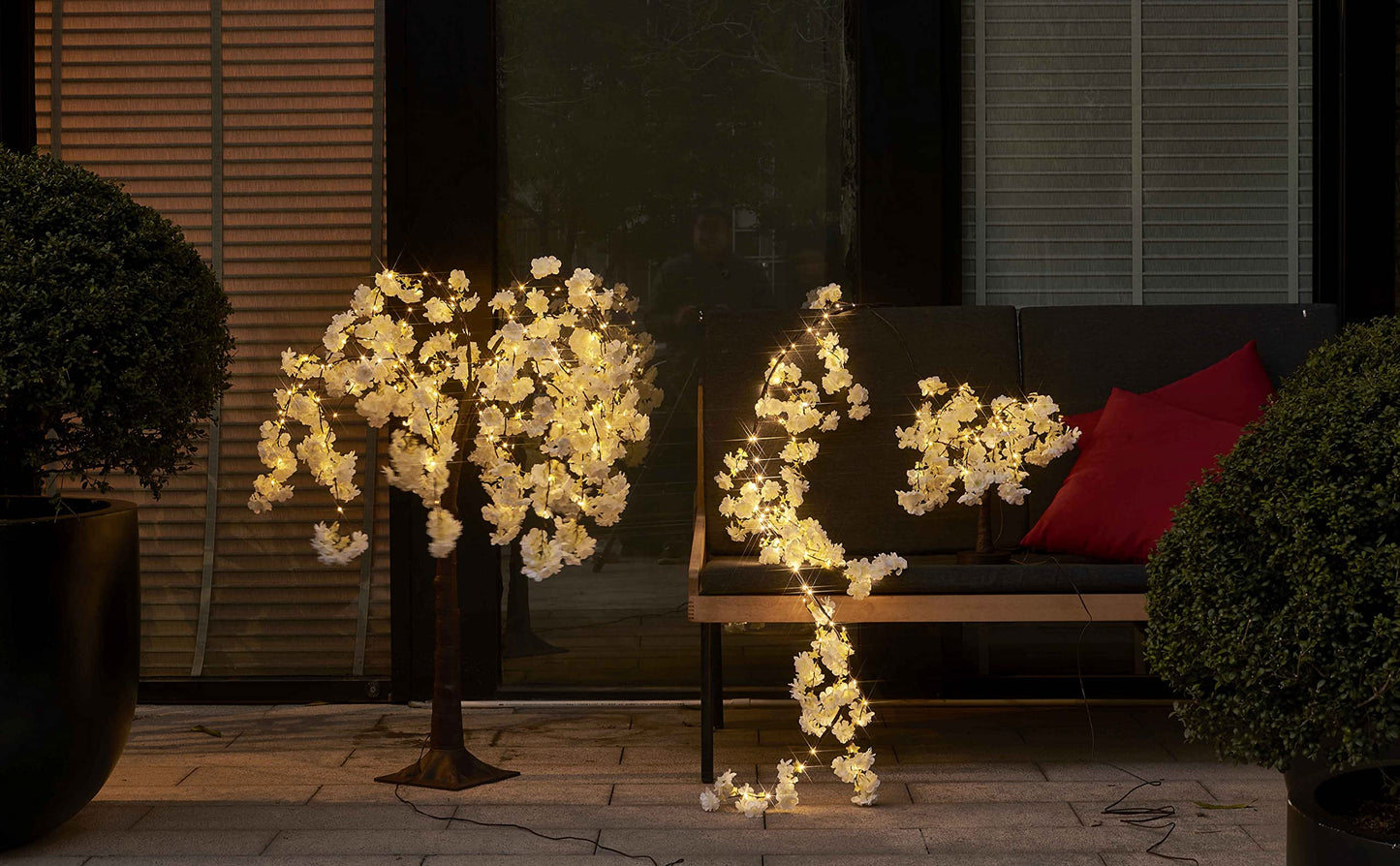 Hairui Lighted Artificial Eucalyptus Garland 6FT 96 LED Battery Operated Faux Vine Lights with Timer for Spring Wedding Backdrop Wall Decor