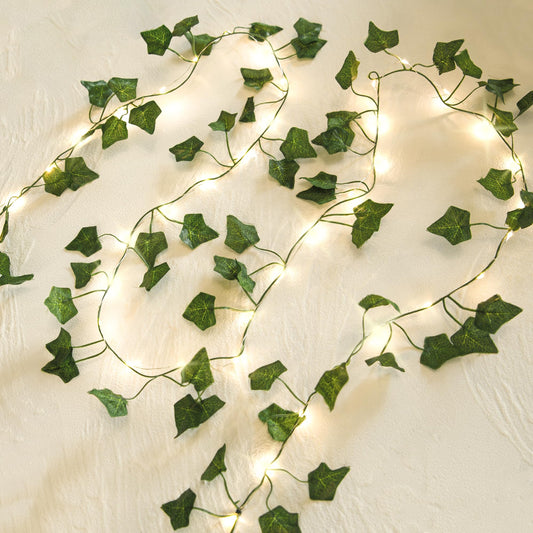 33 Ft Vine with Pothos String Lights Battery Operated, 8 Flashing Model Waterproof 100 LEDs Artifical Ivy Leaves Vine String Light for Garland Bedroom Wedding Party Holiday Patio Decor